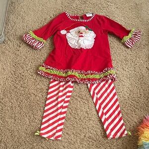 Emily Rose Red and White Santa Kids Matching Set